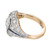 EGL 1.65 Carat Diamond Sapphire Halo Yellow Gold Platinum Engagement Ring