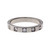 Peter Suchy Ladies 18k White Gold Solid Flat Wedding Band Diamonds 3mm 