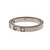 Peter Suchy Ladies 18k White Gold Solid Flat Wedding Band Diamonds 3mm 