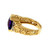 Estate NH Faceted Amethyst 2.50ct 14k Yellow Gold Ring 