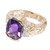 Estate NH Faceted Amethyst 2.50ct 14k Yellow Gold Ring 