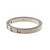 Peter Suchy Mens Flat Solid 18k White Gold Diamond Wedding Band 