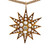 Victorian 14k Pink Gold Star Pendant Natural Half Pearls & Rose Cut Diamonds 