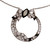 Vintage 1940-1950 Platinum Black Enamel Marquise Diamond Bow Pendant 
