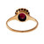 Vintage Victorian Rhodolite Garnet Natural Seed Pearl 10k Rose Gold Ring 