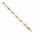 .24 Carat Diamond Yellow Gold Heart Link Bracelet