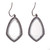 Designer JMP 15.00ct Quartz 1.00ct Diamond Dangle White Gold Earrings 