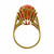 Vintage 1960 Natural Color Pink Orange Coral 14k Yellow Gold Ring 