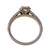 Peter Suchy Engagement Ring Radiant Cut .85ct 14k White Gold Halo Ring 