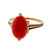 Antique 1890 14k Rose Gold Natural Red Coral Ring