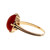 Antique 1890 14k Rose Gold Natural Red Coral Ring