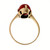 Antique 1890 14k Rose Gold Natural Red Coral Ring