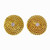 Vintage 1960 Domed Round Twisted Wire 18k Yellow Gold Diamond Earrings 
