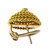 Vintage 1960 Domed Round Twisted Wire 18k Yellow Gold Diamond Earrings 