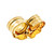 Peter Suchy Rutilated Quartz Jasper 14k Yellow Gold Dangle Earrings 