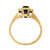 Estate .98ct Fine Oval Sapphire Diamond 14k Yellow Gold Engagement Ring 