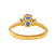 Estate .98ct Fine Oval Sapphire Diamond 14k Yellow Gold Engagement Ring 