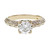 Handmade 0.91ct Hand Engraved Diamond Engagement Ring 14k White Gold 