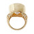 Peter Suchy Rare Citrine Quartz With Red Iron 14k Yellow Gold Ring 