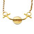 Victorian Reverse Carved Quartz Horse Necklace 14k Yellow Gold