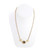 Victorian Reverse Carved Quartz Horse Necklace 14k Yellow Gold