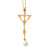 Victorian Natural Freshwater Pearl Lavaliere Pendant 14k Yellow Gold 