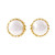 Vintage 1960 Mobé Pearl 14k Yellow Gold Earrings 