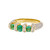 Estate Emerald Pavé Diamond Ring 18k Yellow Gold 