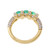 Estate Emerald Pavé Diamond Ring 18k Yellow Gold 