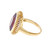 Estate Purple Oval Amethyst 14k Yellow Gold Ring