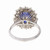 9.75 Carat Tanzanite Cabochon Diamond Halo Gold Engagement Ring