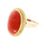 Vintage 1950 Natural Coral Ring GIA Certified Red Orange Color 18k & 14k Gold 