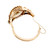 3.25 Carat Rose Cut Diamond Enamel Rose Gold Bangle Bracelet
