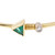 Estate Emerald Slip On Bangle Bracelet Solid 18k Yellow Gold Diamond 