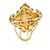 Georgian Antique Pin 1770 Rock Crystal Closed Back Settings 14k Yellow Gold 