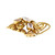 Georgian Antique Pin 1770 Rock Crystal Closed Back Settings 14k Yellow Gold 