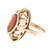 Vintage Retro 1940 Garnet Ring 14k Green & Pink Gold