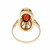 Vintage Retro 1940 Garnet Ring 14k Green & Pink Gold