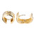 Estate Wide Huggie Diamond Earrings 14k Yellow Gold