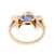 Vintage 1960 Diamond Sapphire  Ring 14k Yellow Gold