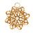 Vintage 1950 Pin Pendant Swirl Design Cultured Pearl Diamond 14k Yellow Gold 
