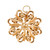 Vintage 1950 Pin Pendant Swirl Design Cultured Pearl Diamond 14k Yellow Gold 