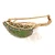 Estate Natural Coral & Jade Flower Pin 14k Yellow Gold