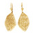 Estate Handmade Open Work Asymmetrical 14k & 18k Gold Earrings 