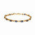 Estate Oval Sapphire Diamond Tennis Bracelet 14k Yellow Gold “XO” Design 