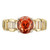GIA Certified 5.16 Carat Orange Zircon Diamond Gold Platinum Engagement Ring