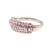 Vintage 1950 3 Row Platinum Diamond Ring