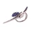 Swallow Pavé Sapphire Clip Pin In 18k White Gold
