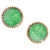  GIA Certified Jadeite Jade Gold Carved Round Earrings