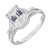 GIA 3.18 Carat Natural White Sapphire Diamond Platinum Engagement Ring